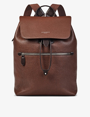 ASPINAL OF LONDON Reporter grained leather backpack