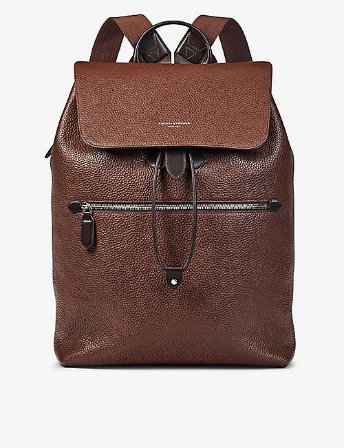 ASPINAL OF LONDON: Reporter grained leather backpack