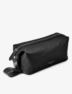 Aspinal Of London Reporter Textured-leather Wash Bag