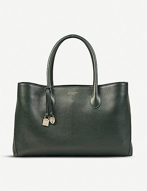 ASPINAL OF LONDON: London pebble leather tote bag