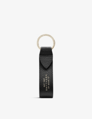 SMYTHSON: Panama crossgrain calfskin-leather split-ring keyring