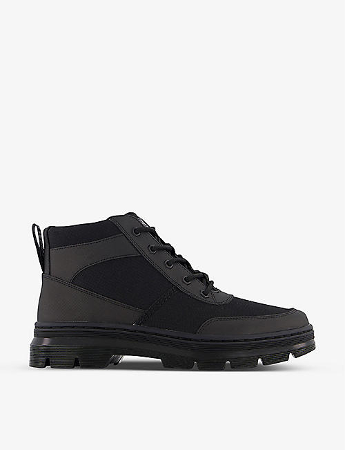 DR. MARTENS: Bonny Tech 5-eye leather and woven utility chukka boots