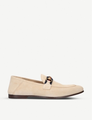 horsebit suede loafers