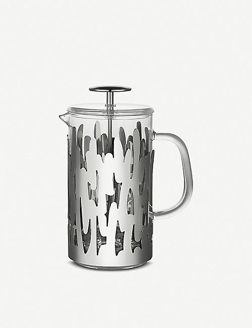 ALESSI: Bark stainless steel and glass press filter coffee and infusion maker 72ml