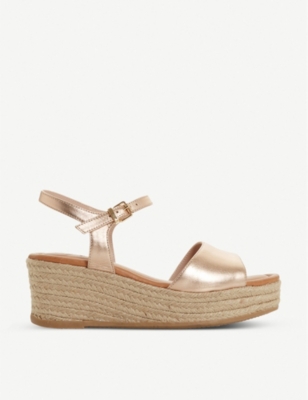 rose gold espadrille sandals