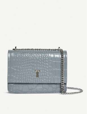 ted baker grey leather bag