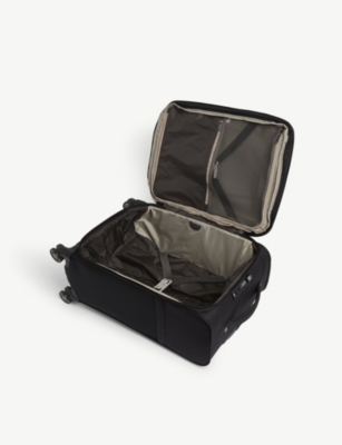 Shop Samsonite Airea Upright Soft Case 4 Wheel Top-pocket Cabin Suitcase 55cm In Black