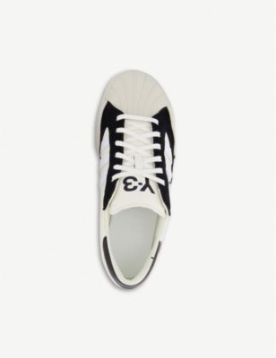 y3 leather trainers