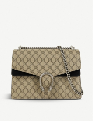 VESTIAIRE COLLECTIVE - Gucci Dionysus canvas and leather shoulder bag ...