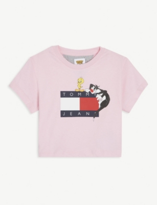 tommy hilfiger crop top t shirt