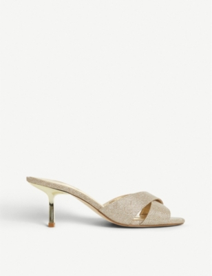 dune gold kitten heels
