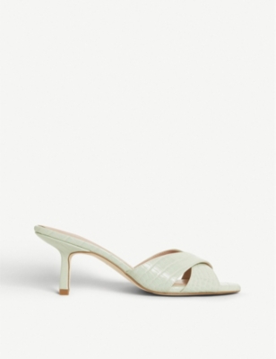 kalyn croc heeled mules