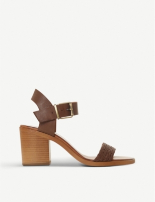 dark brown heeled sandals