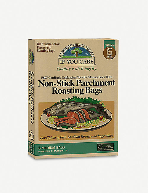 IF YOU CARE: Non-stick parchment roasting bags box of six