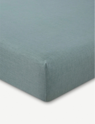 Polo Ralph Lauren Ralph Lauren Home Evergreen Oxford Yarn Dyed Cotton Fitted Sheet In Evergreen