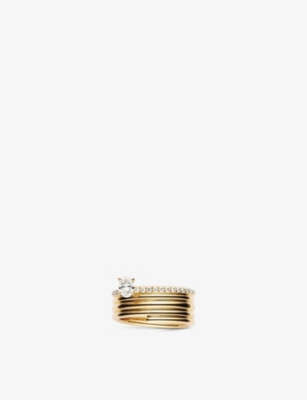 REPOSSI: Blast 18ct pink-gold and diamond ring