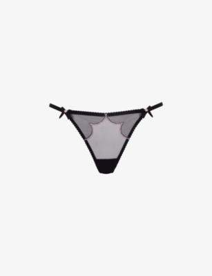 AGENT PROVOCATEUR: Lorna high-rise mesh thong