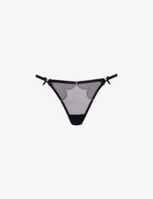 Agent Provocateur Womens Lorna Black Lorna High-rise Mesh Thong