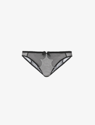 Agent Provocateur Womens Black Lorna Mid-rise Mesh Briefs