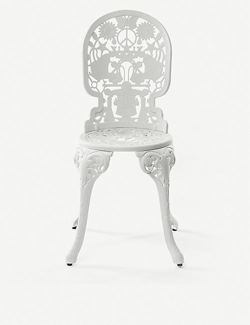 SELETTI: Industry cast aluminium chair 92cm x 40cm