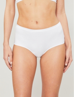 Hanro Seamless High-rise Jersey Briefs In White