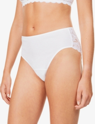 HANRO: Moments stretch-lace maxi briefs