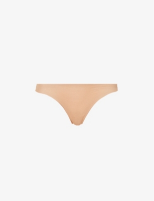  HANRO Women's Invisible Cotton Thong, Beige, X-Small