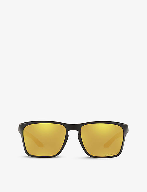 OAKLEY: OO9448 Sylas polarised rectangular-frame acetate sunglasses