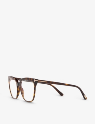 Shop Tom Ford Womens Brown Ft5599 Square-frame Glasses