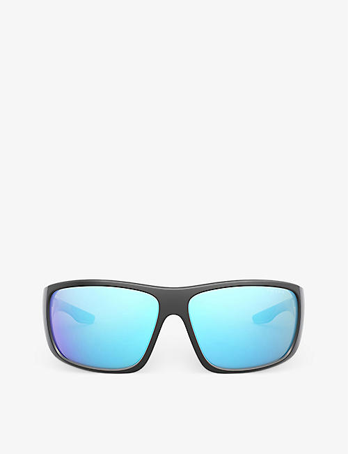 PRADA LINEA ROSSA: PS04VS 66 Active rectangle frame sunglasses