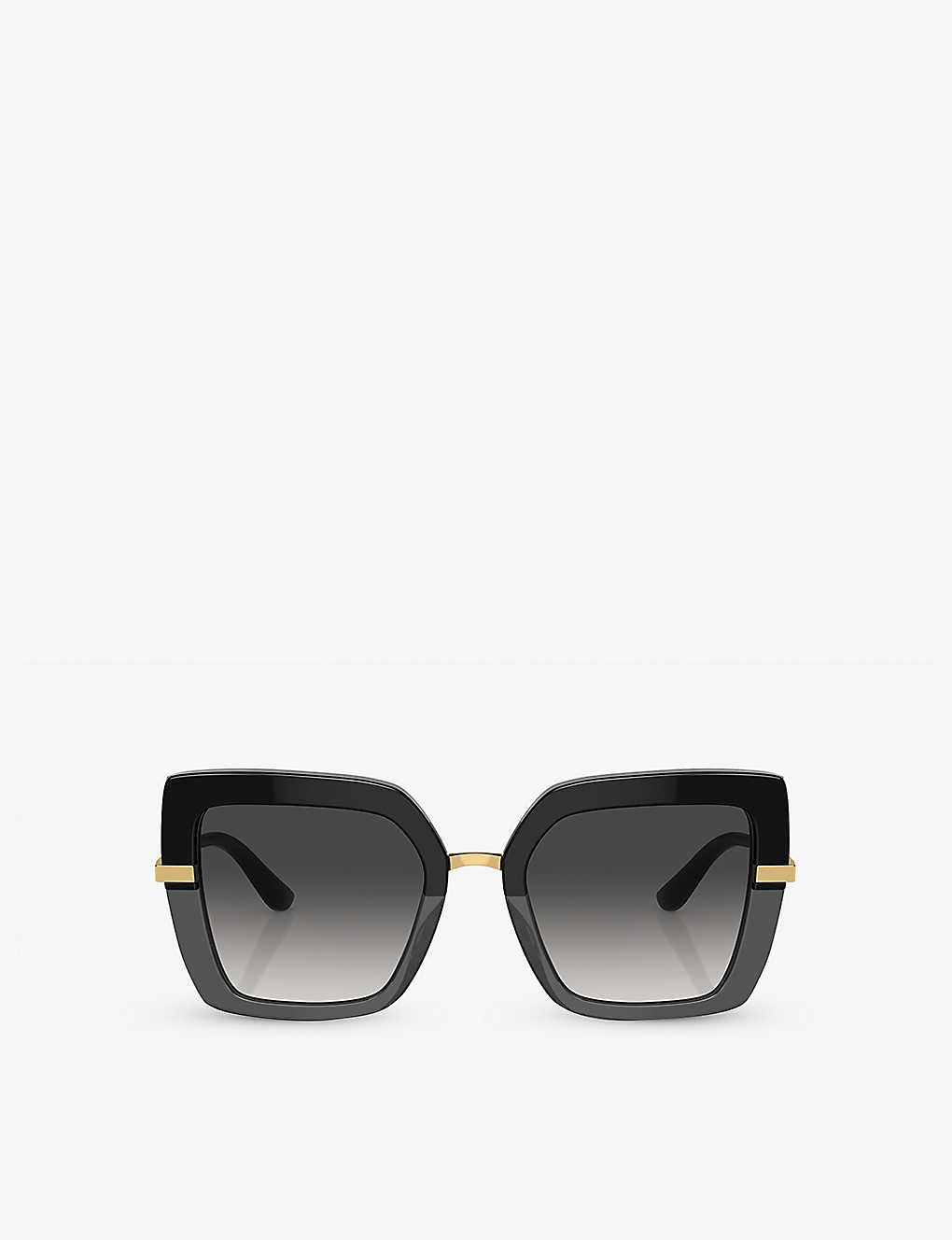 Shop Dolce & Gabbana Womens Black Dg4373 Square-frame Acetate Sunglasses