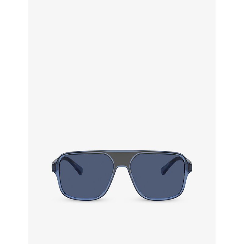 Dolce & Gabbana Dg6134 Square-frame Nylon Sunglasses In Black
