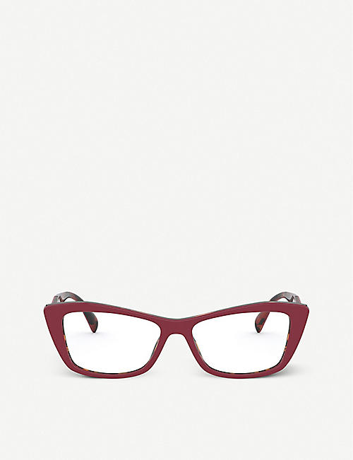 PRADA: PR 15XV acetate cat-eye glasses