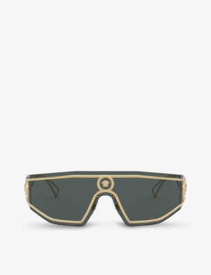 VERSACE: VE2226 wrap-around metal sunglasses