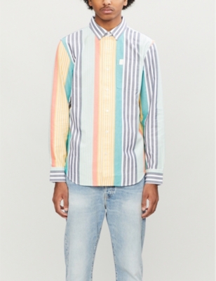 striped cotton oxford shirt