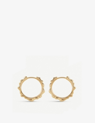 MONICA VINADER: Siren 18ct gold-plated hoop earrings