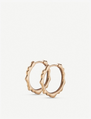 MONICA VINADER: Siren 18ct gold-plated hoop earrings