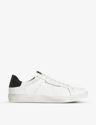 ALLSAINTS: Sheer leather low-top trainers