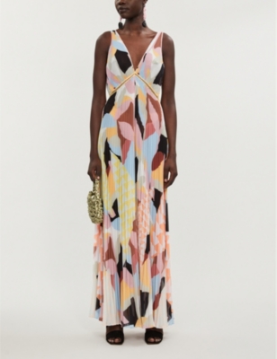 geometric maxi dress