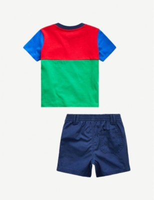 ralph lauren t shirt and shorts set