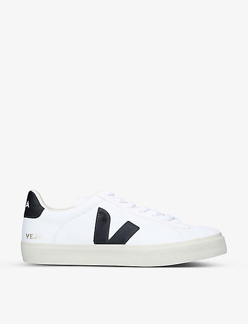 VEJA: Men's Campo leather and coated-canvas low-top trainers