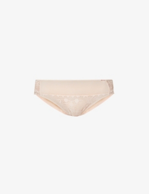 CHANTELLE: Day to Night mid-rise lace and jersey briefs