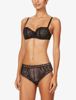 Chantelle Womens Black Day To Night Mid-rise Lace Briefs In Black