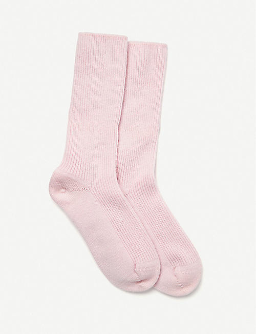 THE WHITE COMPANY: Ribbed cashmere bedsocks