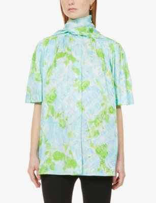 balenciaga floral shirt