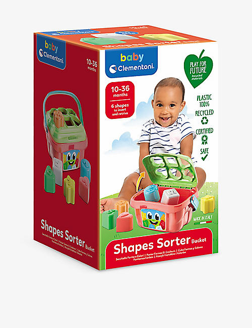 PLAY FOR FUTURE: Shape Sorter Bucket recycled-plastic toy 15cm x 24cm