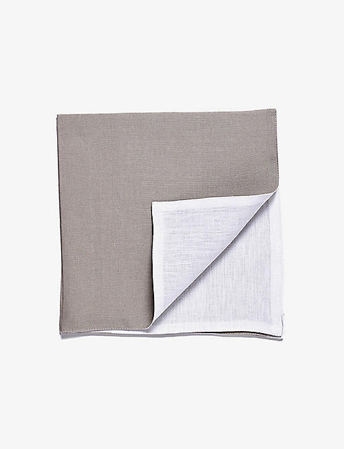 CHILEWICH: Reversible linen napkin 53cm x 53cm