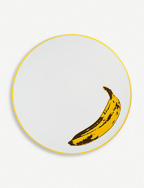 LIGNE BLANCHE: Andy Warhol Banana porcelain plate 21cm