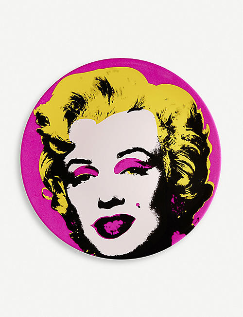 LIGNE BLANCHE: Andy Warhol Marilyn porcelain plate 21cm