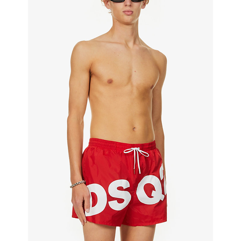 Dsquared2 Logo-print Drawstring-waistband Swim Shorts